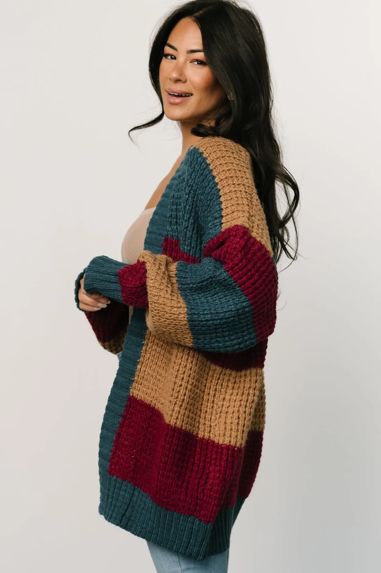 Best Baltic Born Jonah Chunky Knit Cardigan | Deep Topaz Multi DeepTopazMulti