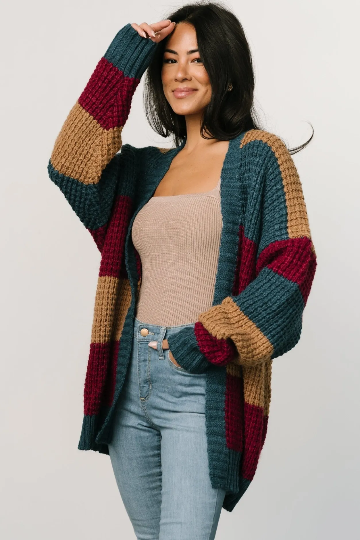 Best Baltic Born Jonah Chunky Knit Cardigan | Deep Topaz Multi DeepTopazMulti