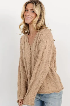 Fashion Baltic Born Jordan Cable Knit Sweater | Taupe