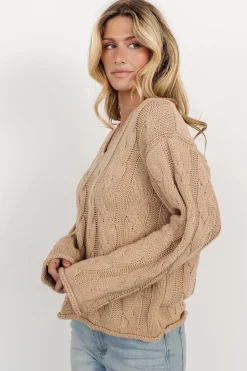 Fashion Baltic Born Jordan Cable Knit Sweater | Taupe