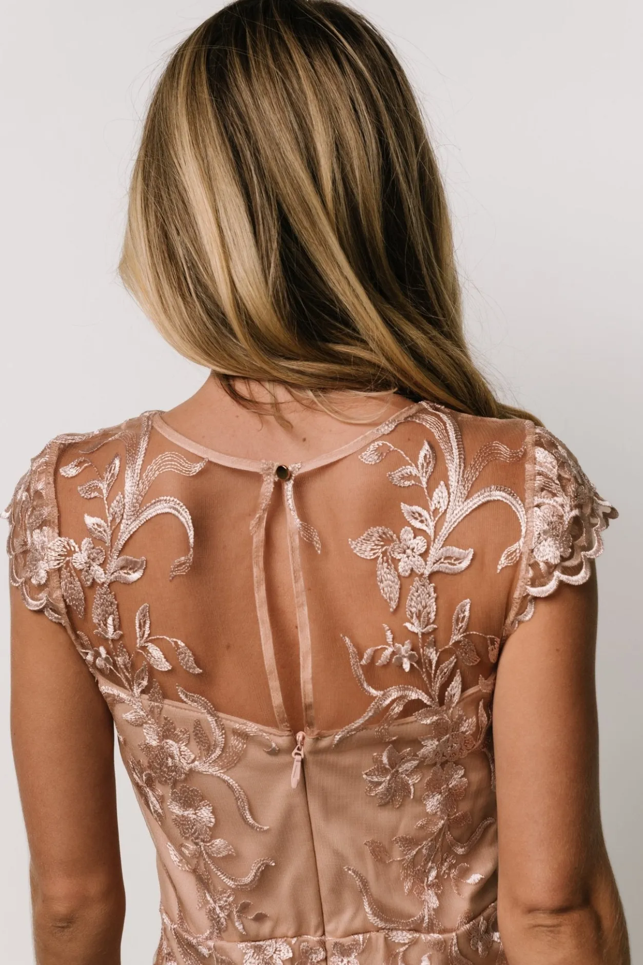 Clearance Baltic Born Jordana Embroidered Midi Dress | Blush