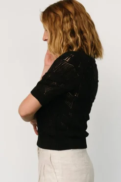 Clearance Baltic Born Josella Knit Top | Black