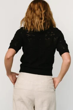 Clearance Baltic Born Josella Knit Top | Black