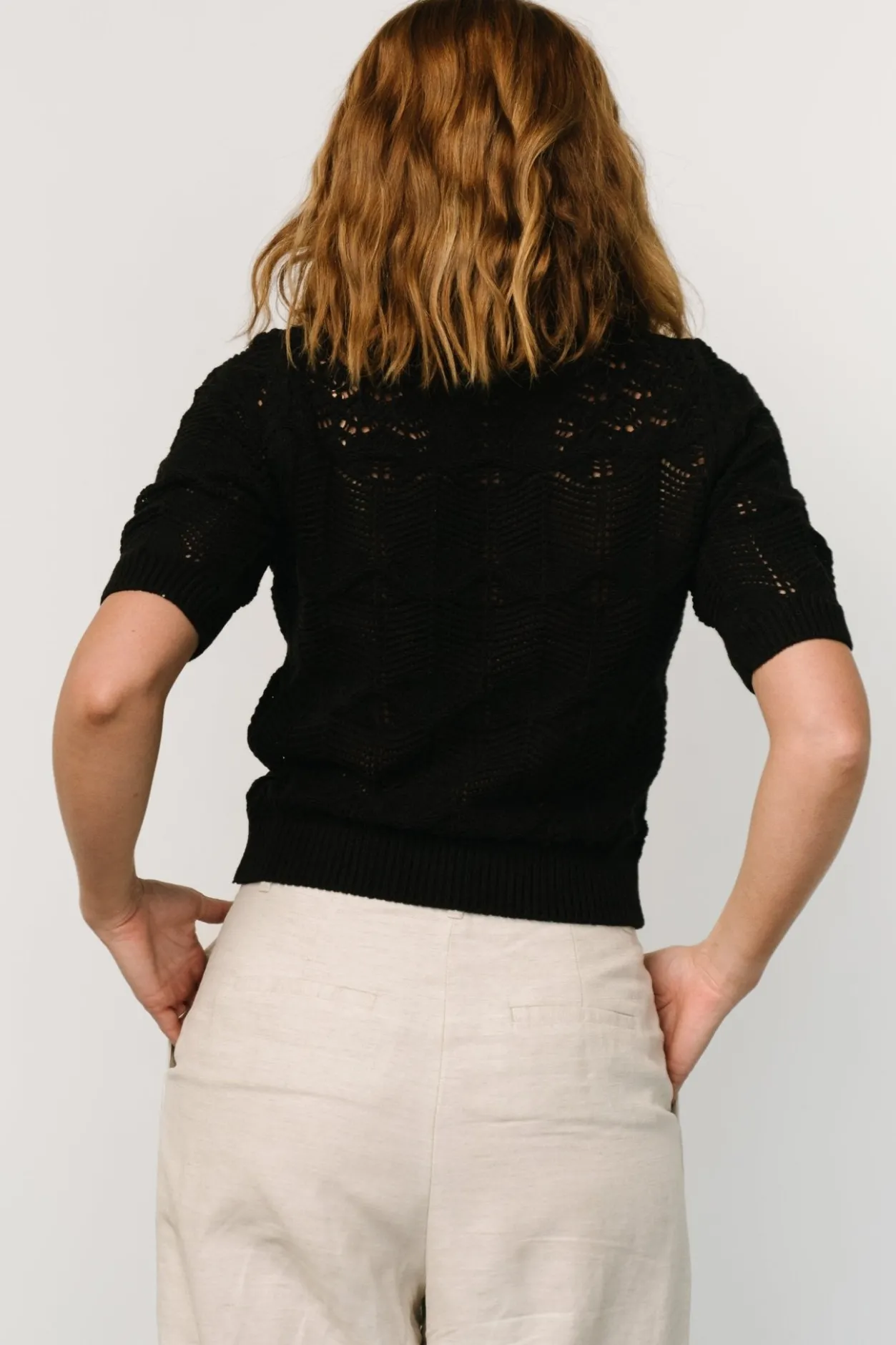 Clearance Baltic Born Josella Knit Top | Black