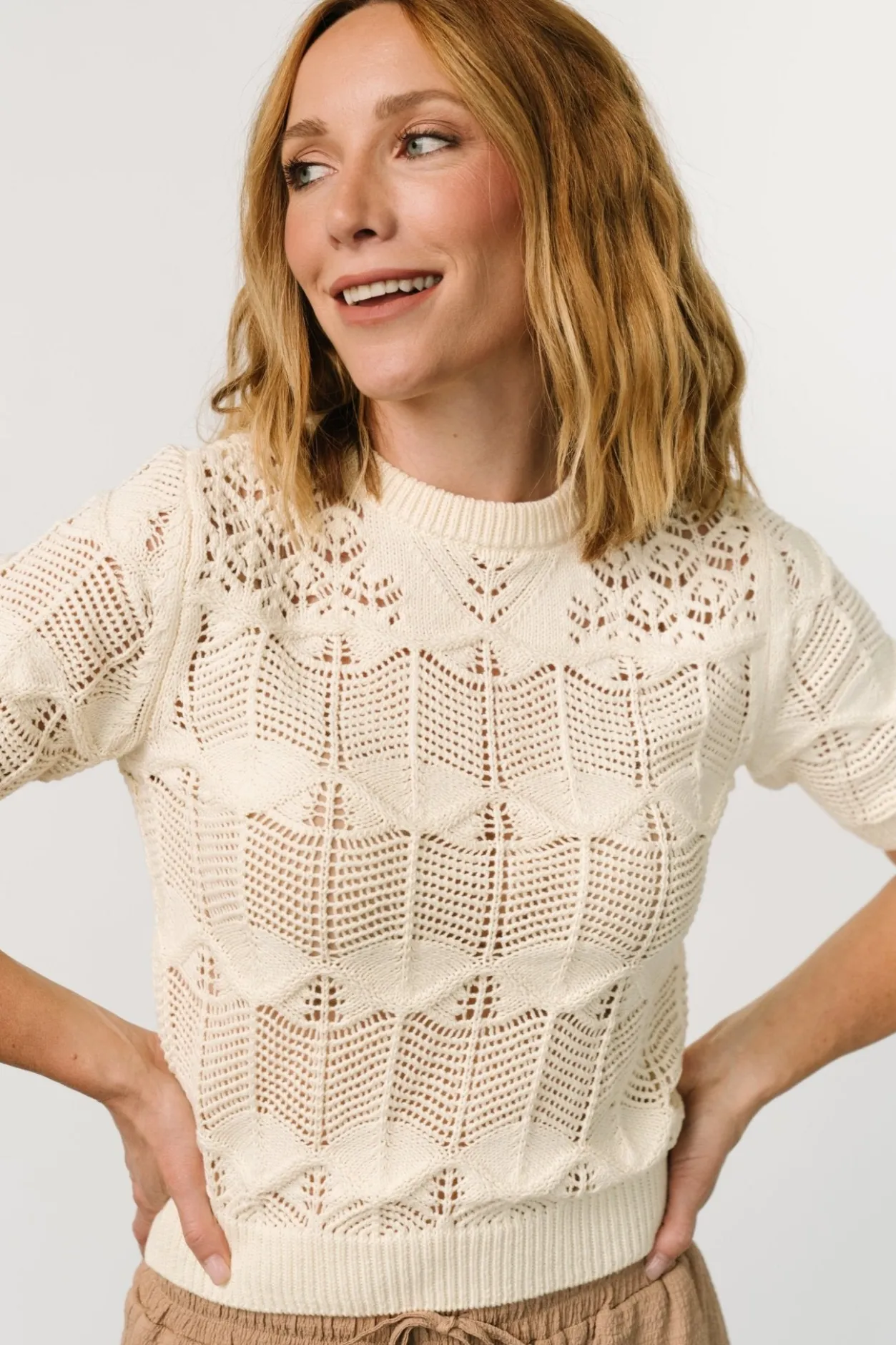 Sale Baltic Born Josella Knit Top | Ivory