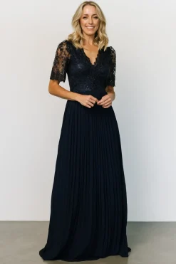Sale Baltic Born Josephine Pleated Maxi Dress | Navy