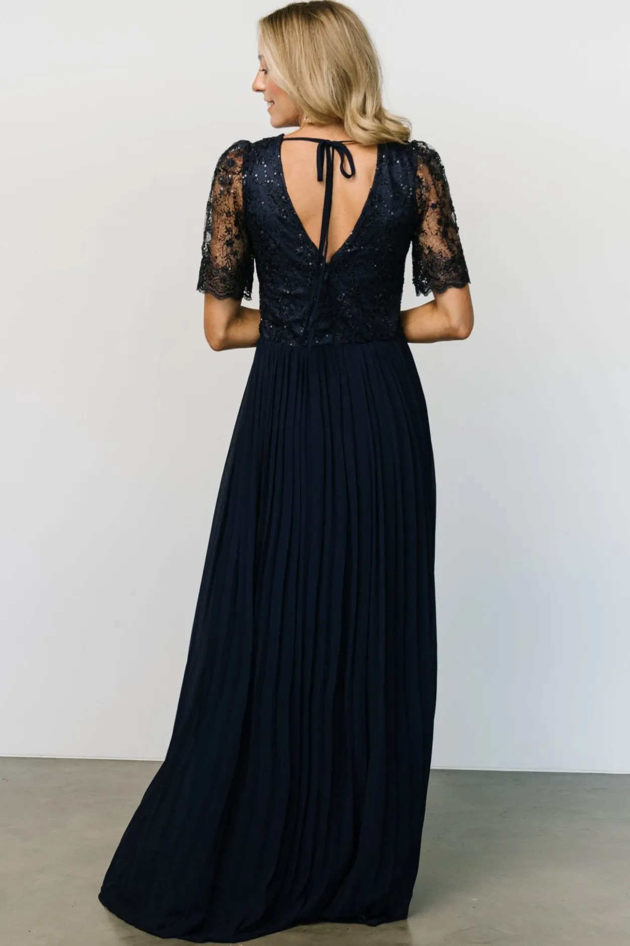 Sale Baltic Born Josephine Pleated Maxi Dress | Navy
