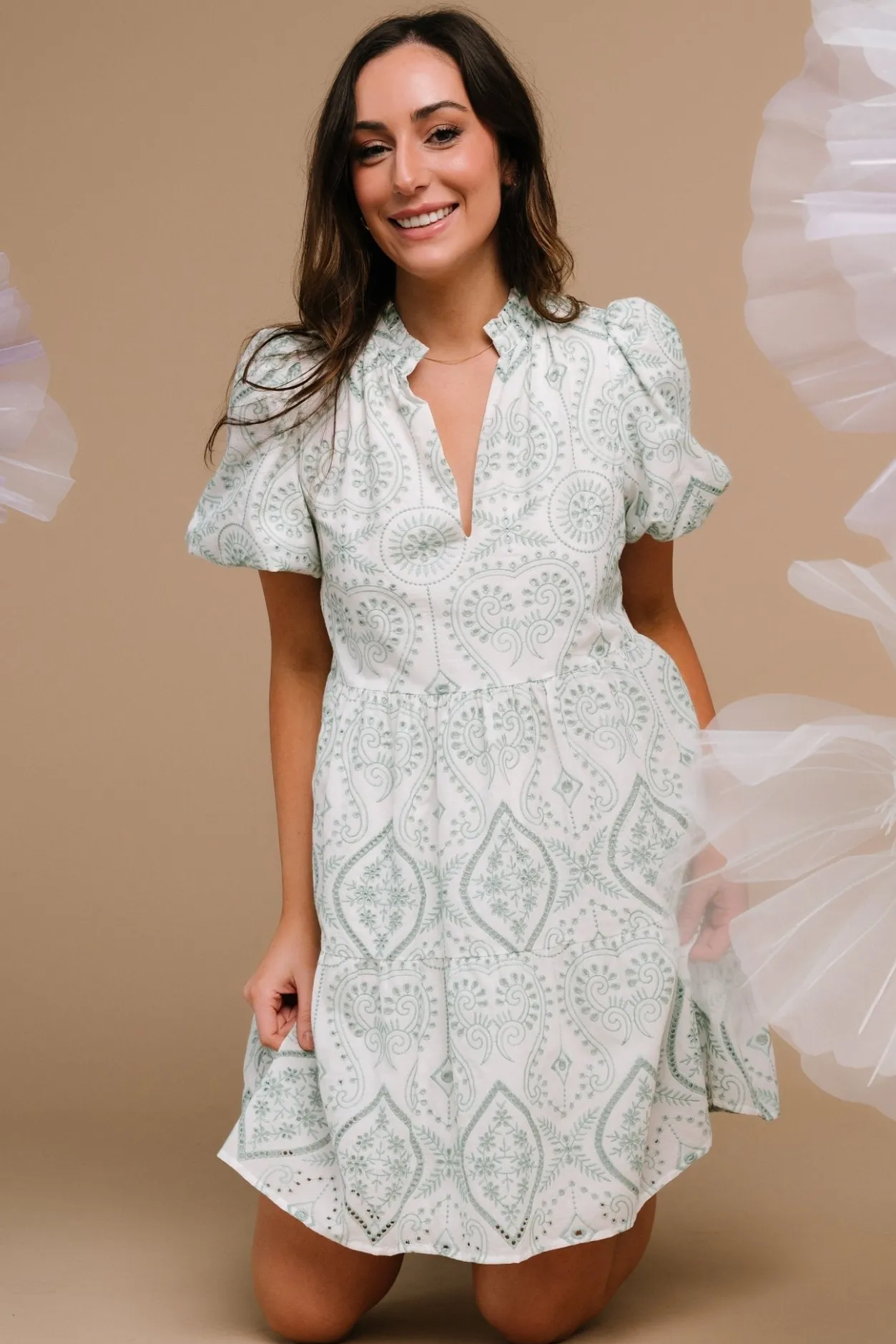 Best Baltic Born Josie Eyelet Babydoll Dress | White + Sage White+Sage