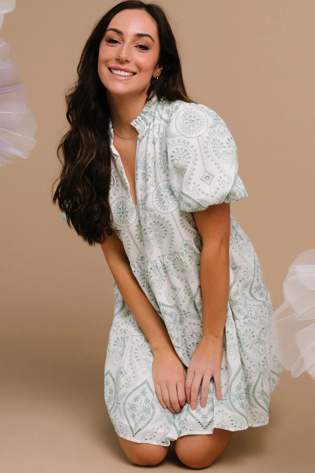 Best Baltic Born Josie Eyelet Babydoll Dress | White + Sage White+Sage