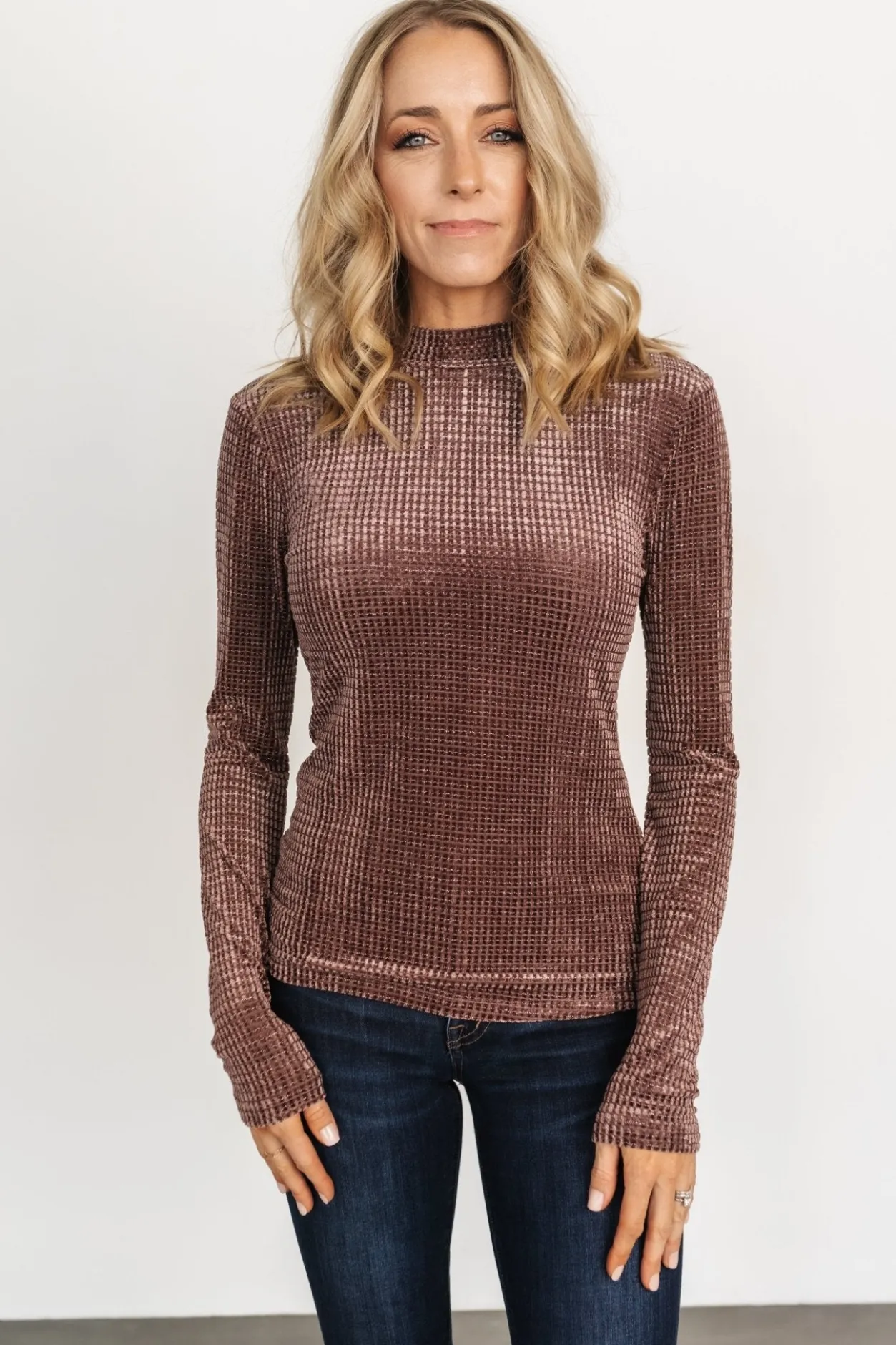 Outlet Baltic Born Joss Velvet Top | Dusty Clove DustyClove
