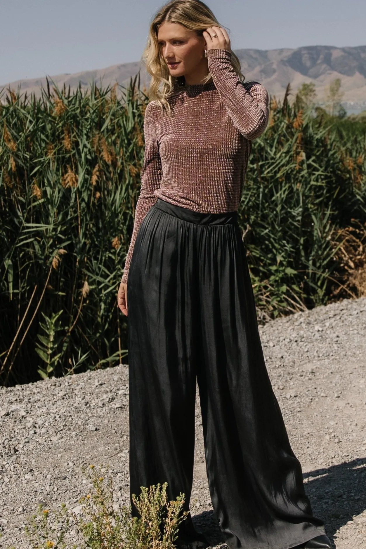 Outlet Baltic Born Joss Velvet Top | Dusty Clove DustyClove