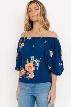Clearance Baltic Born Julia Off Shoulder Top | Blue Multi BlueMulti