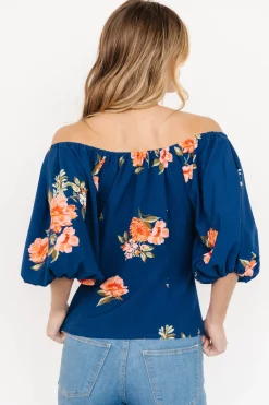 Clearance Baltic Born Julia Off Shoulder Top | Blue Multi BlueMulti