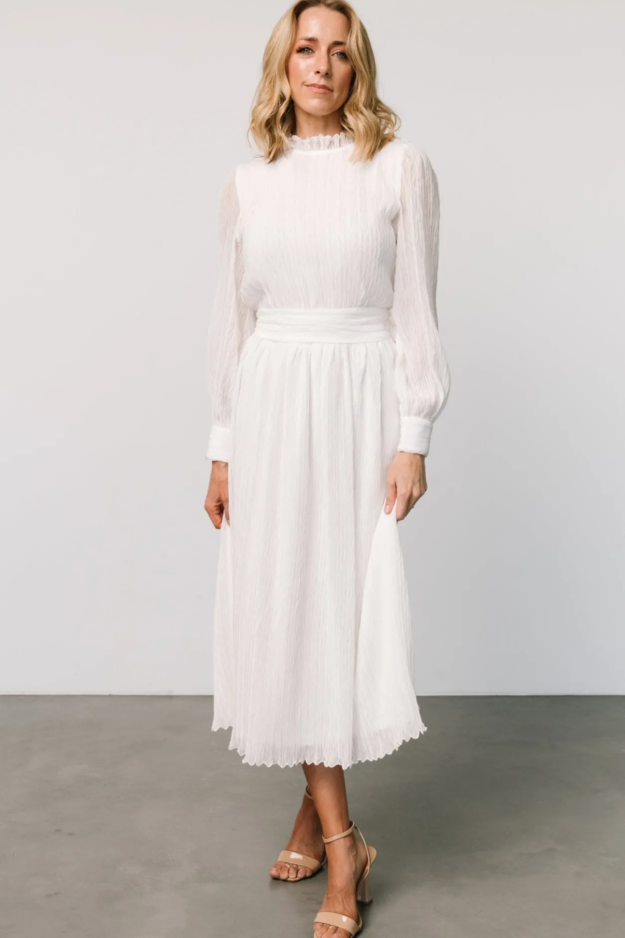 Hot Baltic Born Julie Long Sleeve Dress | Off White OffWhite