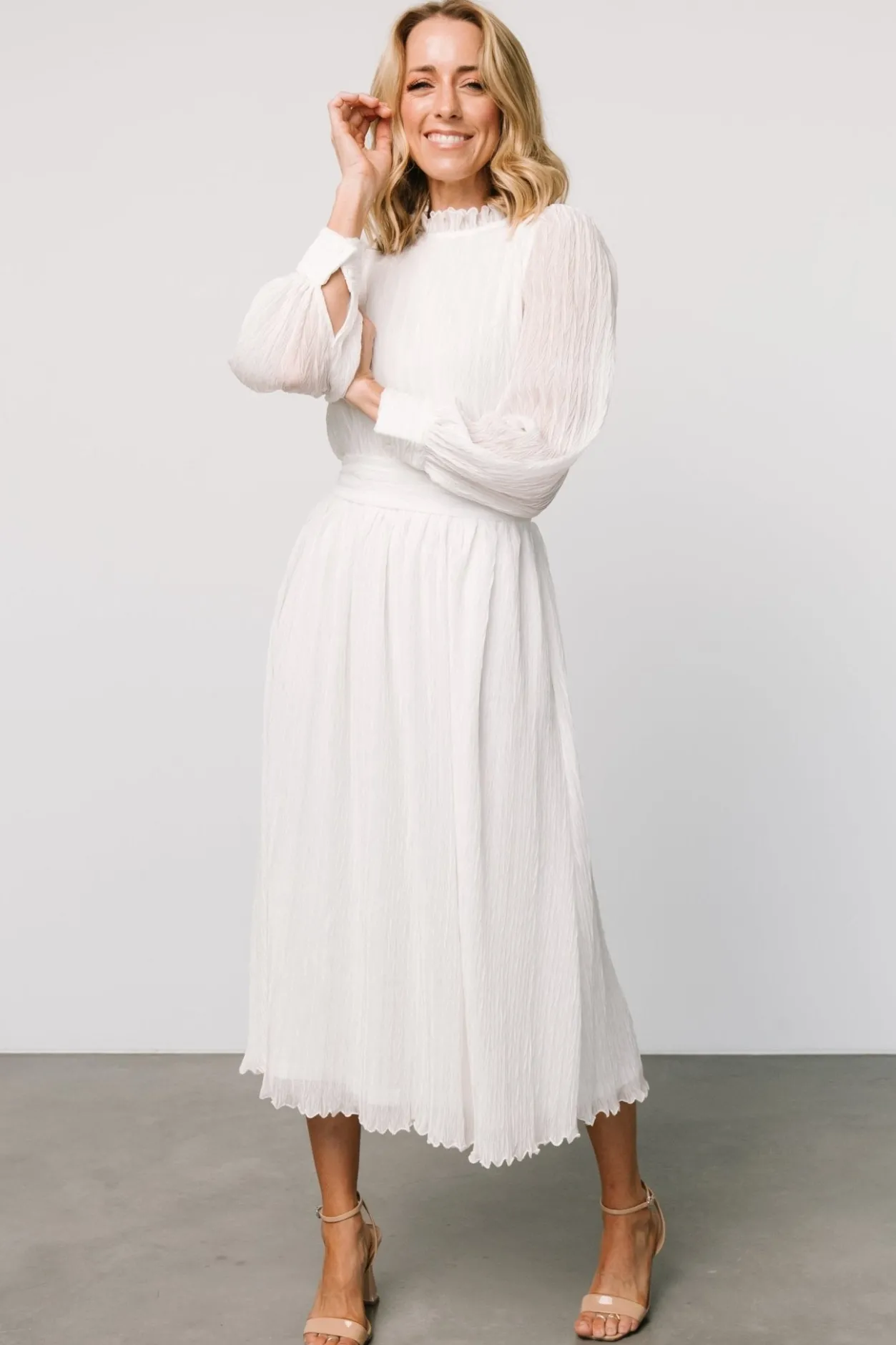 Hot Baltic Born Julie Long Sleeve Dress | Off White OffWhite
