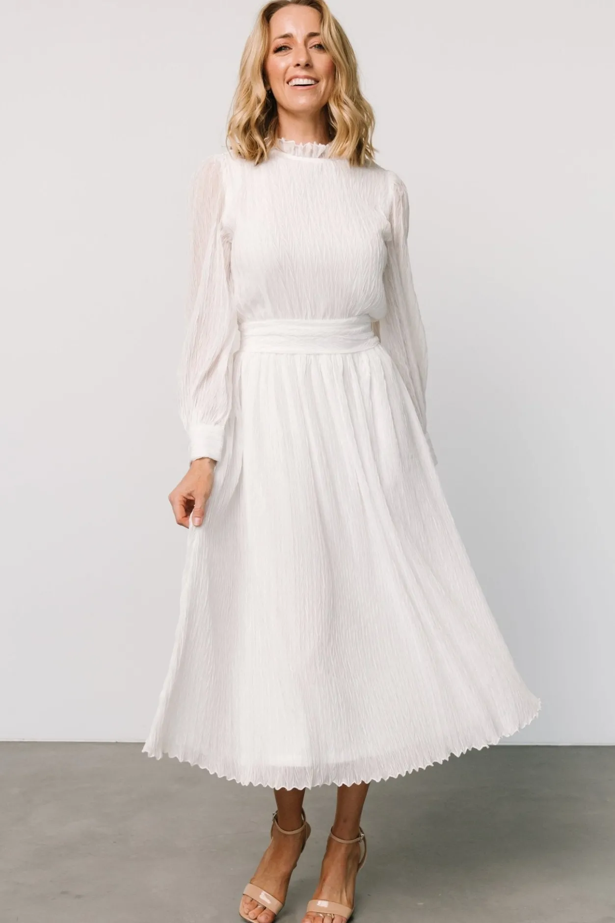 Hot Baltic Born Julie Long Sleeve Dress | Off White OffWhite