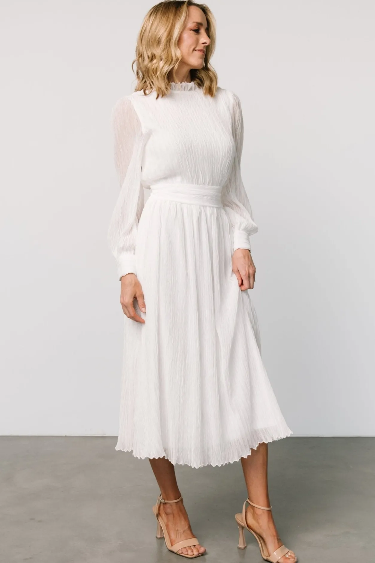 Hot Baltic Born Julie Long Sleeve Dress | Off White OffWhite