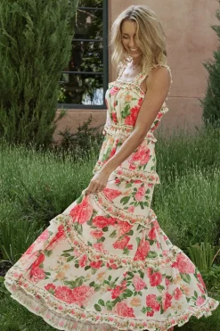 Best Baltic Born Julieta Tiered Maxi Dress | Off White Floral OffWhiteFloral