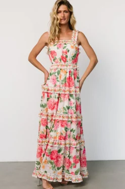 Best Baltic Born Julieta Tiered Maxi Dress | Off White Floral OffWhiteFloral