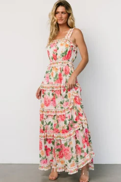 Best Baltic Born Julieta Tiered Maxi Dress | Off White Floral OffWhiteFloral
