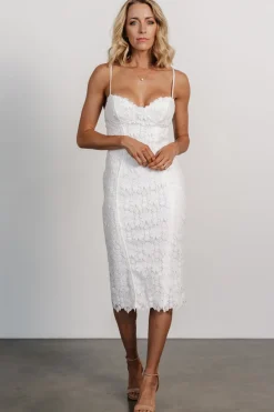 Fashion Baltic Born Juliette Bodycon Midi Dress | Off White OffWhite