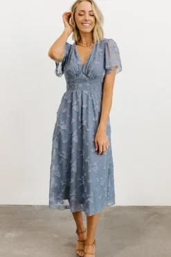 Sale Baltic Born June Smocked Midi Dress | Blue
