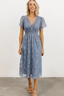 Sale Baltic Born June Smocked Midi Dress | Blue