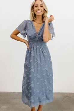 Sale Baltic Born June Smocked Midi Dress | Blue