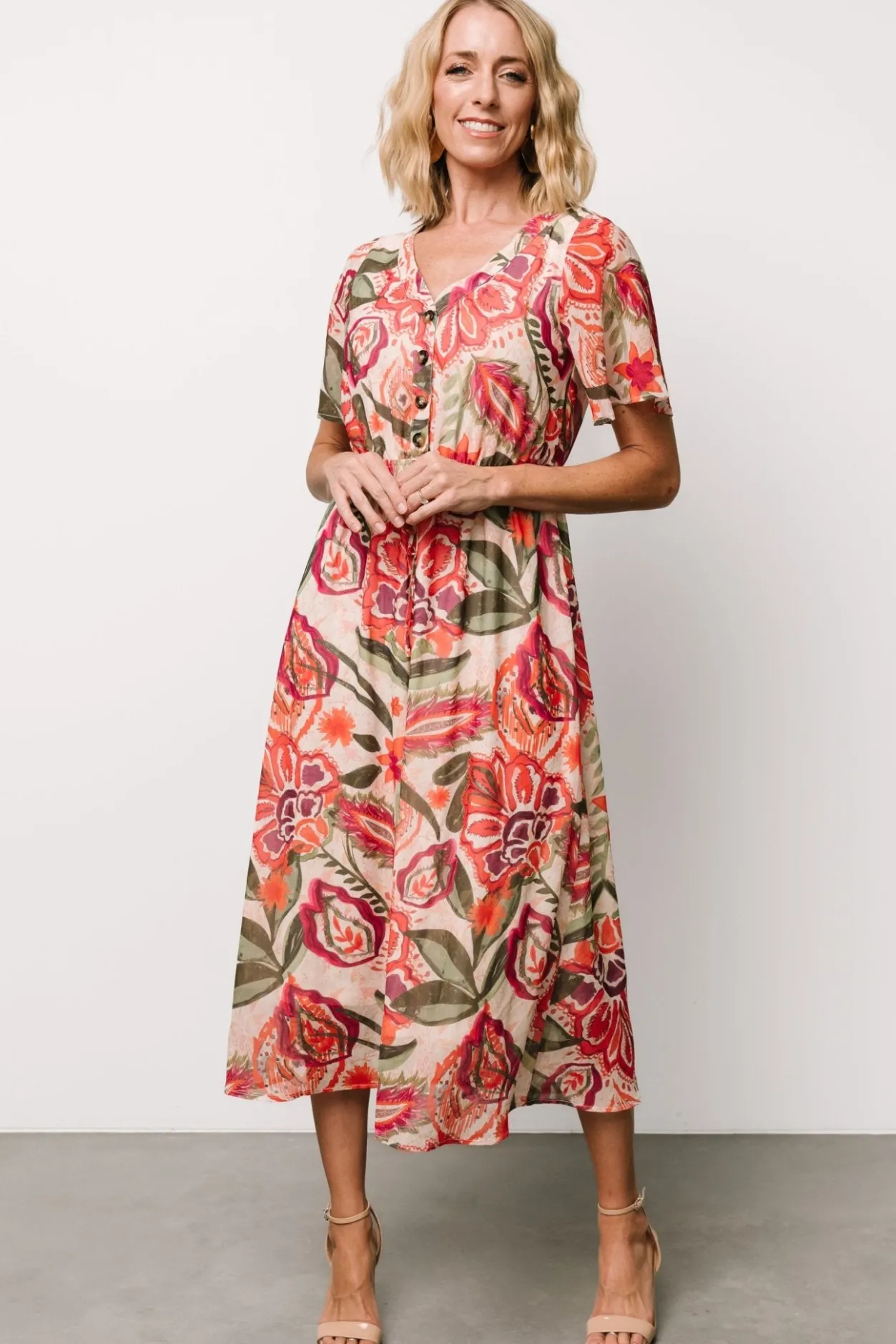 Clearance Baltic Born Junie Midi Dress | Multi Print MultiPrint