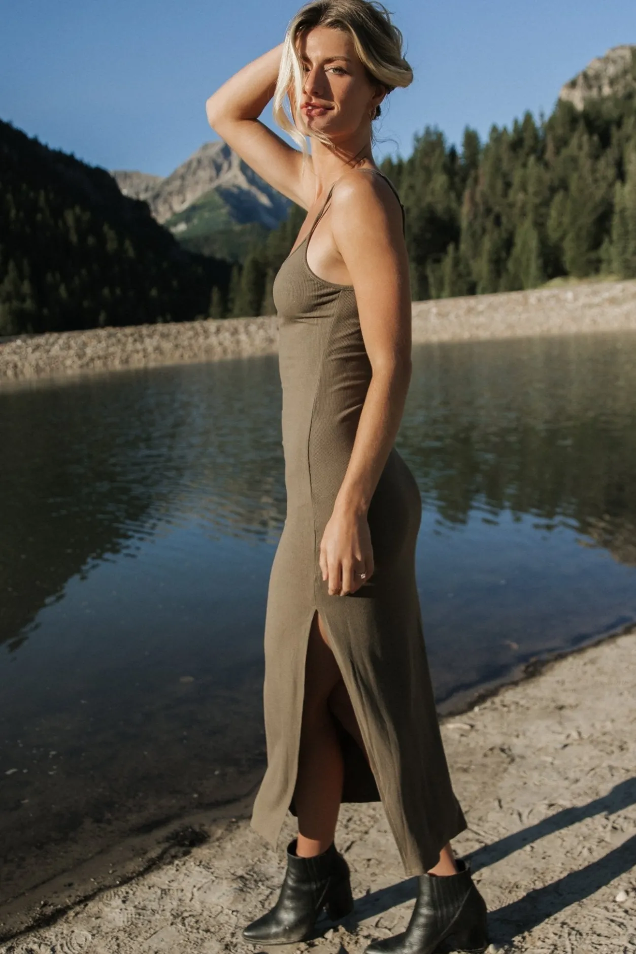Fashion Baltic Born Kade Bodycon Tank Dress | Olive