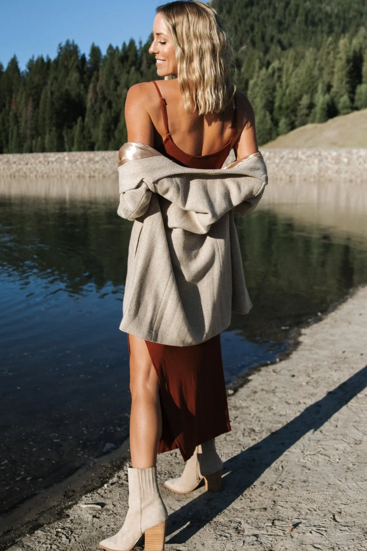 Online Baltic Born Kade Bodycon Tank Dress | Auburn Brown AuburnBrown