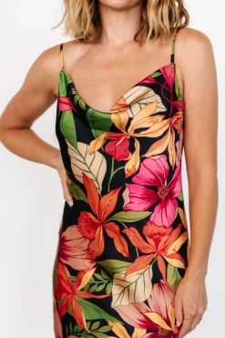 Online Baltic Born Kala Slip Midi Dress | Black Multi Floral BlackMultiFloral