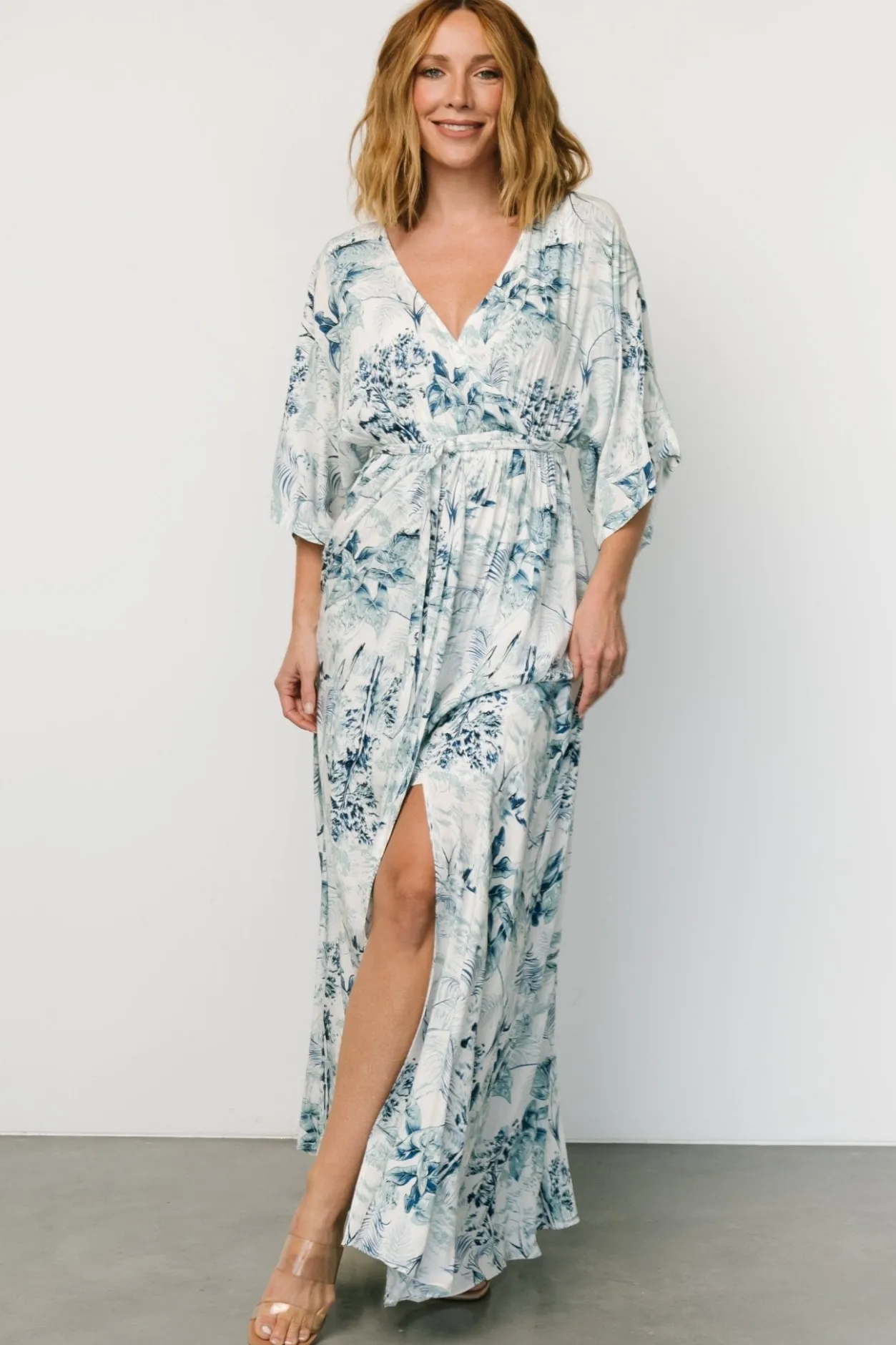 Discount Baltic Born Kalea Maxi Dress | Blue + White Blue+White