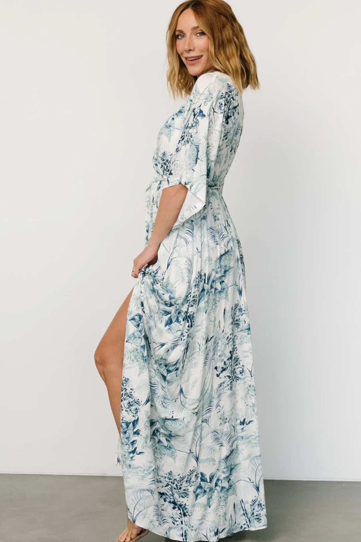Discount Baltic Born Kalea Maxi Dress | Blue + White Blue+White