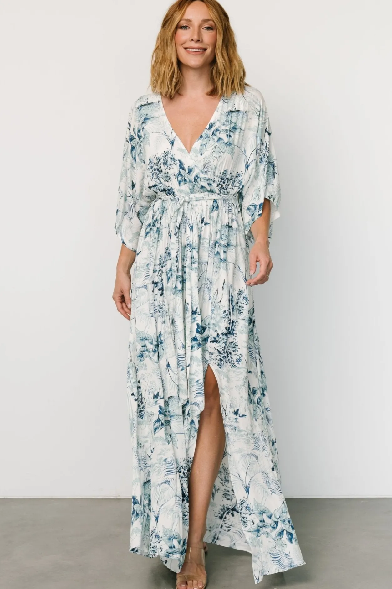 Discount Baltic Born Kalea Maxi Dress | Blue + White Blue+White