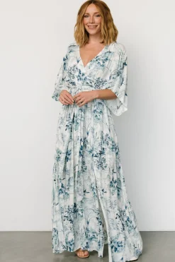 Discount Baltic Born Kalea Maxi Dress | Blue + White Blue+White