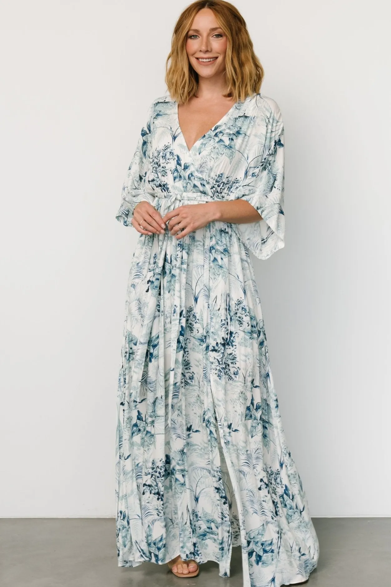 Discount Baltic Born Kalea Maxi Dress | Blue + White Blue+White