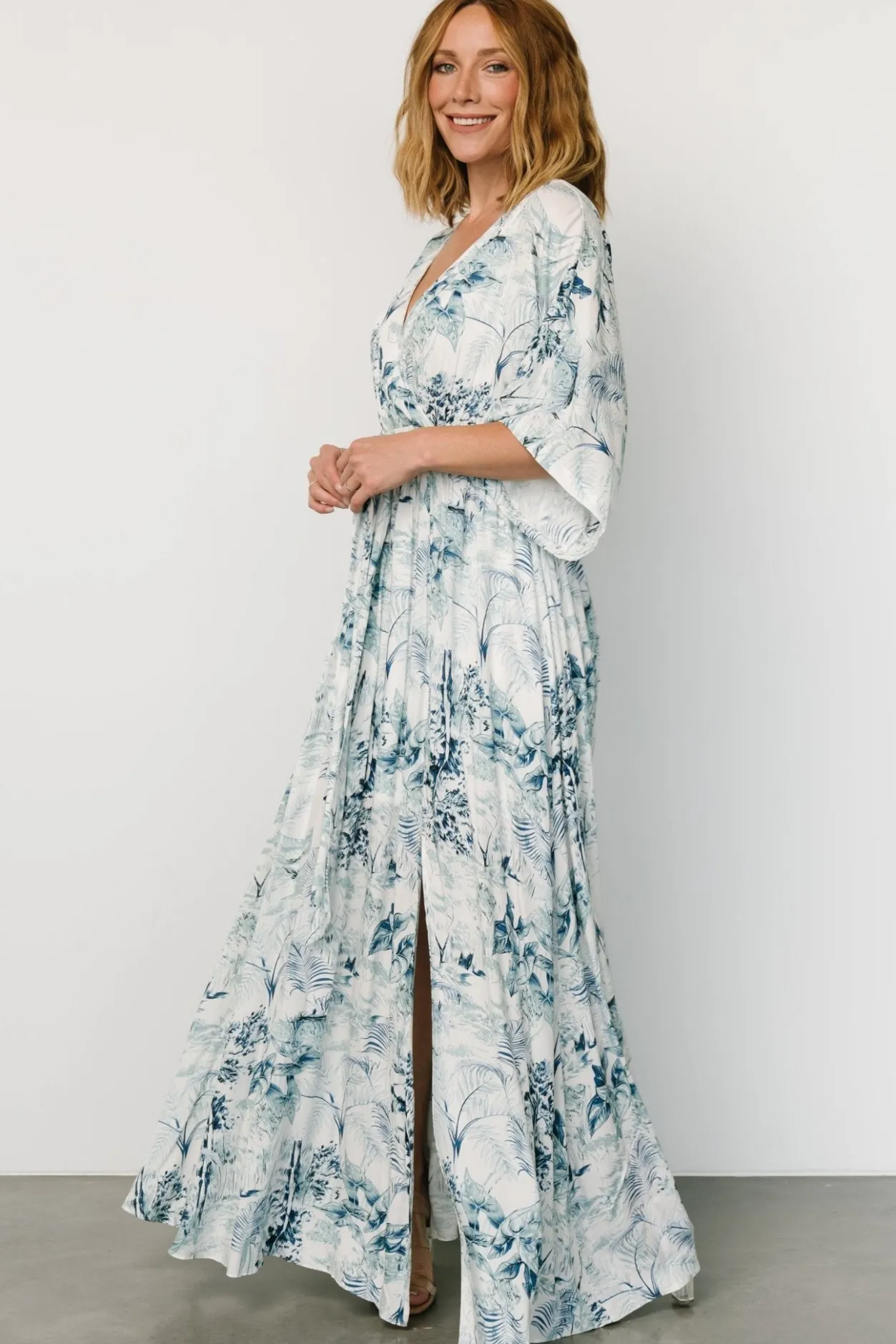 Discount Baltic Born Kalea Maxi Dress | Blue + White Blue+White