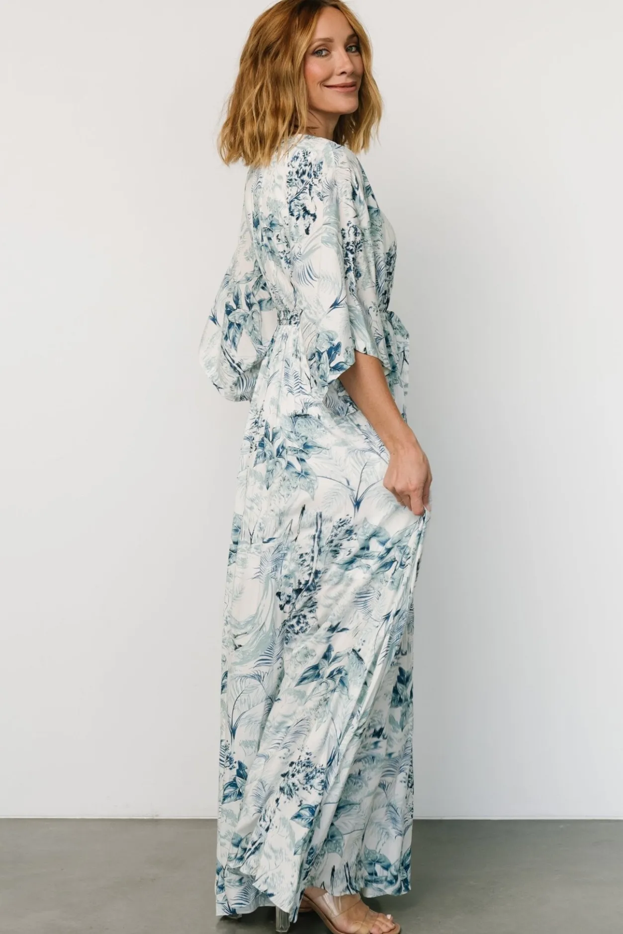 Discount Baltic Born Kalea Maxi Dress | Blue + White Blue+White