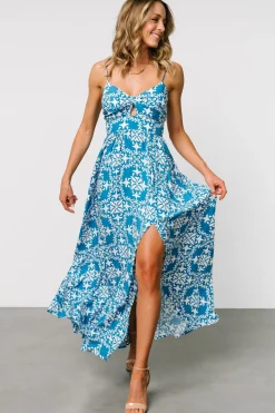 Online Baltic Born Kali Maxi Dress | Blue + White Blue+White