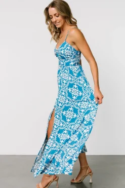 Online Baltic Born Kali Maxi Dress | Blue + White Blue+White