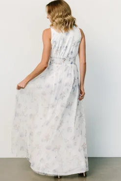 Online Baltic Born Kamila Tulle Maxi Dress | White Floral WhiteFloral