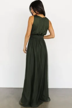 Discount Baltic Born Kamila Tulle Maxi Dress | Juniper Green JuniperGreen