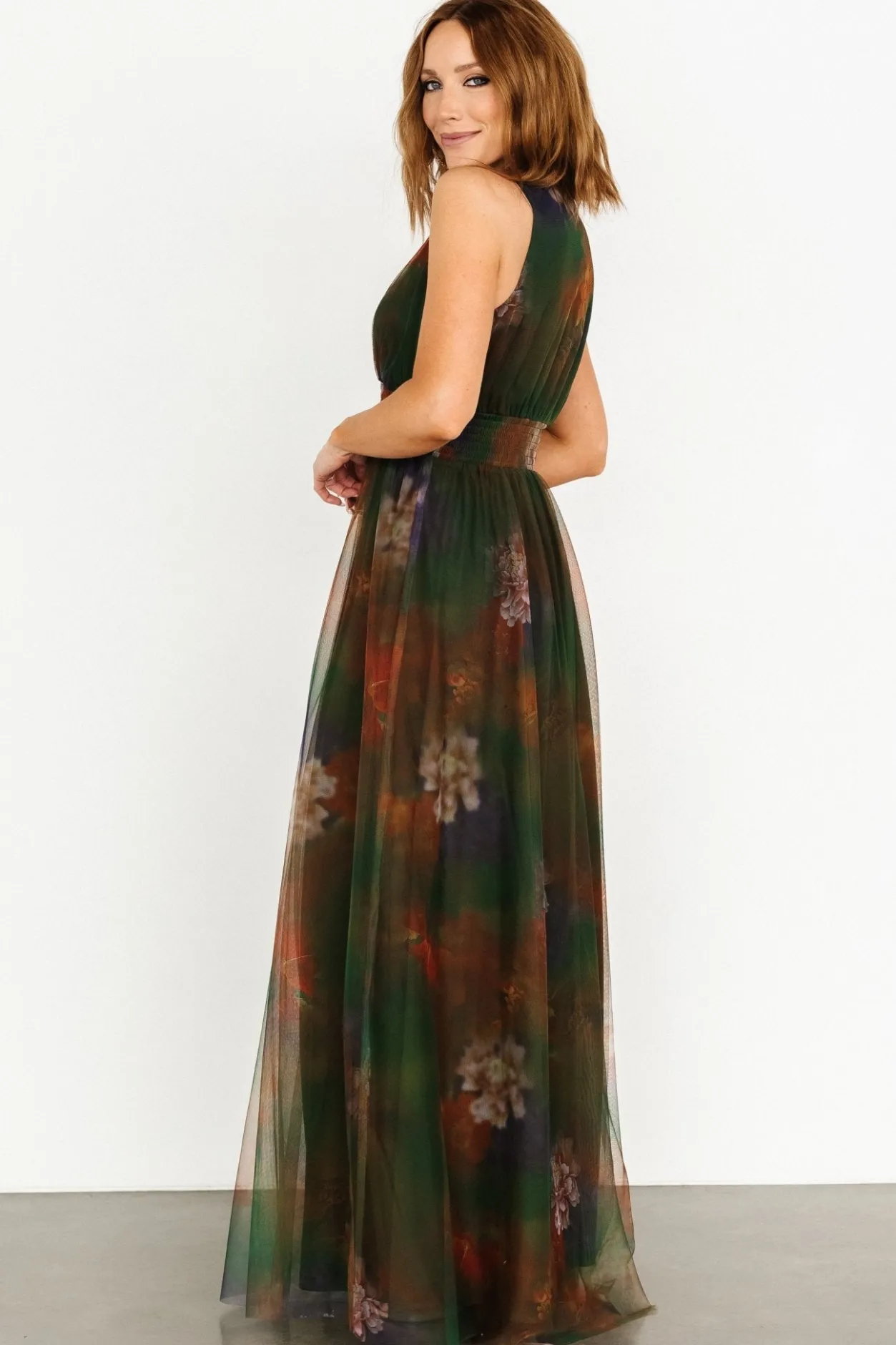Fashion Baltic Born Kamila Tulle Maxi Dress | Olive Multi Floral OliveMultiFloral