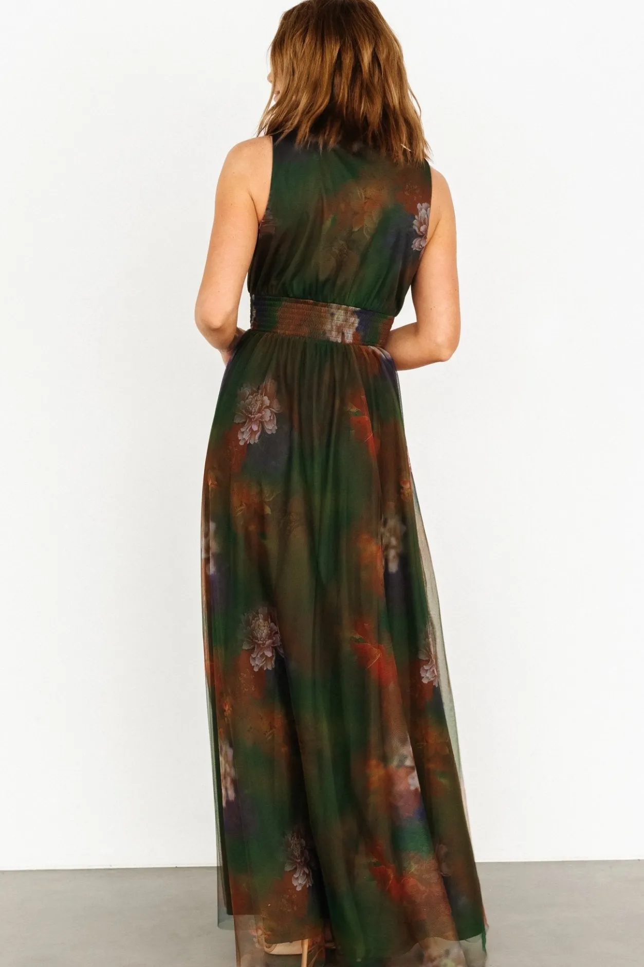 Fashion Baltic Born Kamila Tulle Maxi Dress | Olive Multi Floral OliveMultiFloral