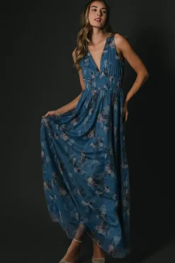 Discount Baltic Born Kamila Tulle Maxi Dress | Blue Multi Floral BlueMultiFloral