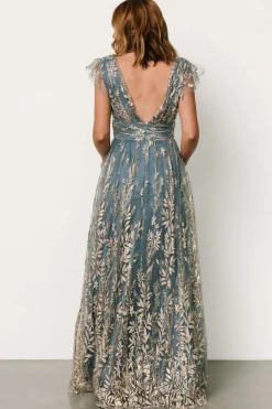 Online Baltic Born Karina Shimmer Gown | Blue + Rose Gold Blue+RoseGold