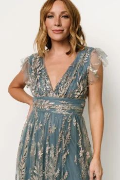 Online Baltic Born Karina Shimmer Gown | Blue + Rose Gold Blue+RoseGold