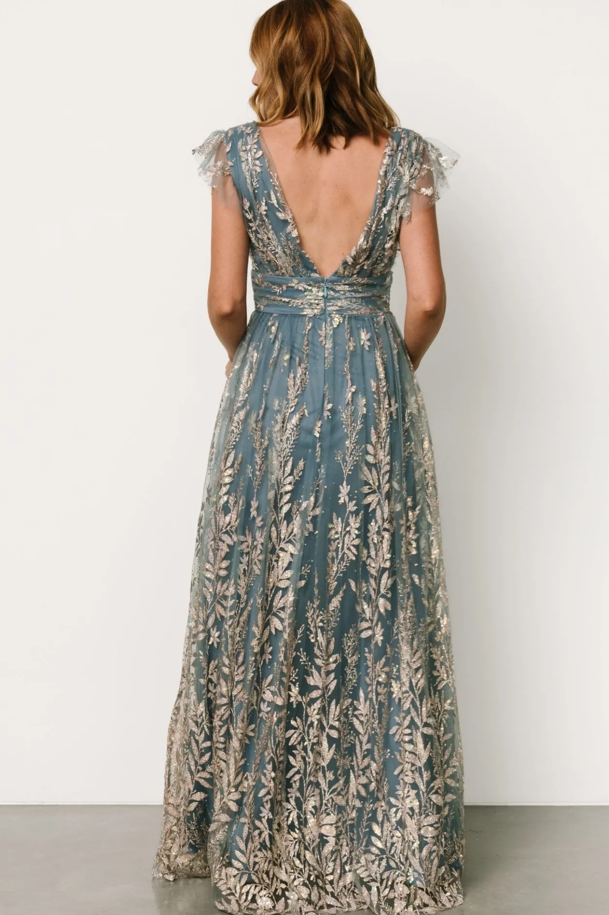 Online Baltic Born Karina Shimmer Gown | Blue + Rose Gold Blue+RoseGold