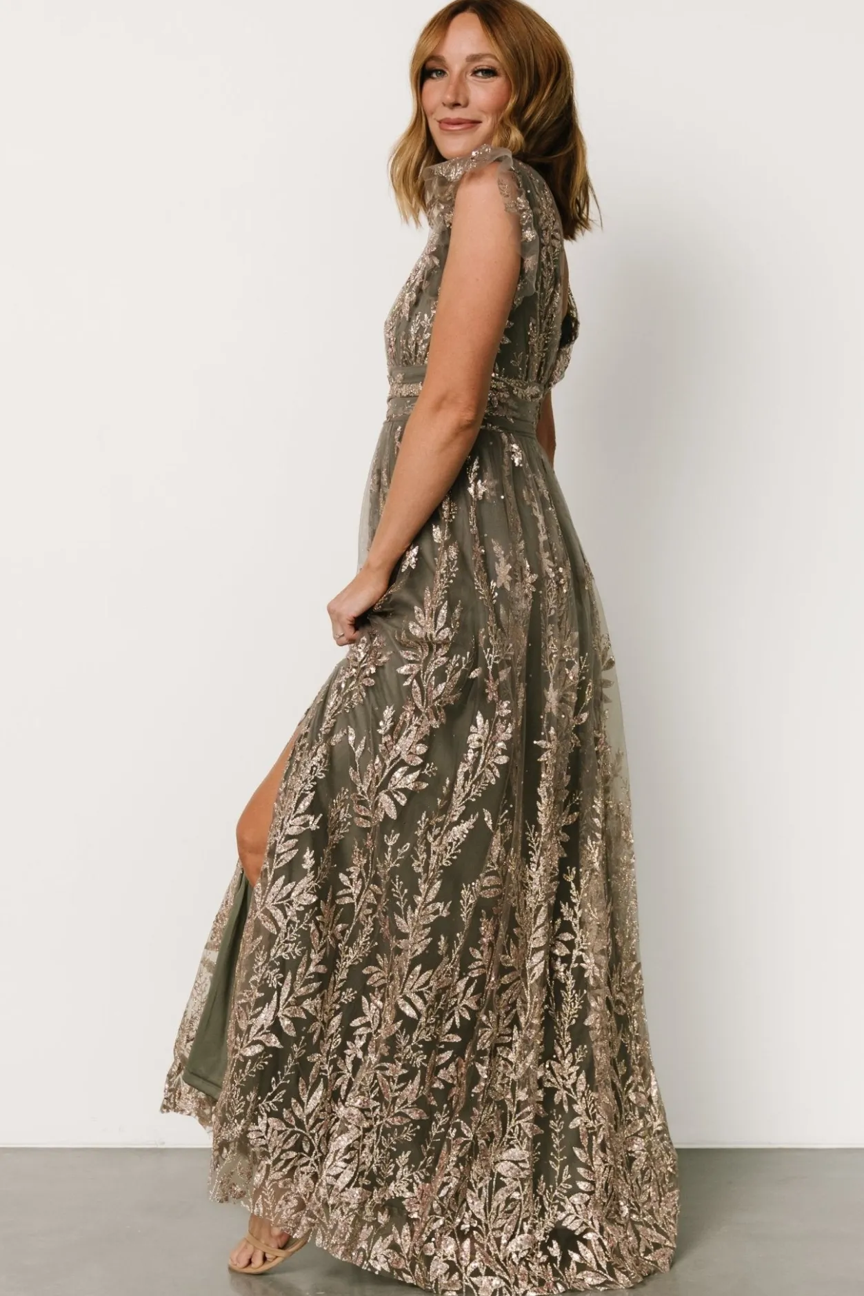 Fashion Baltic Born Karina Shimmer Gown | Eucalyptus + Rose Gold Eucalyptus+RoseGold